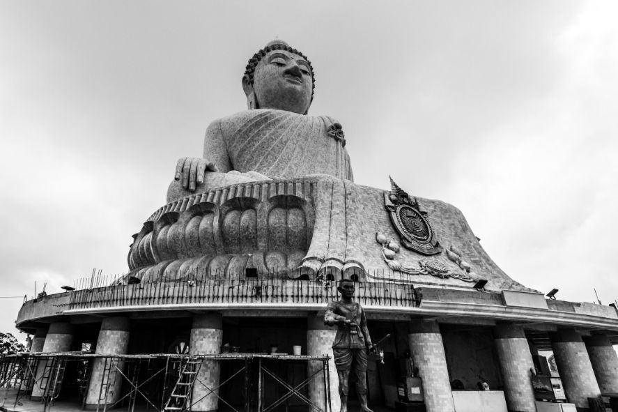 big buddha phuket overlooking the hill
